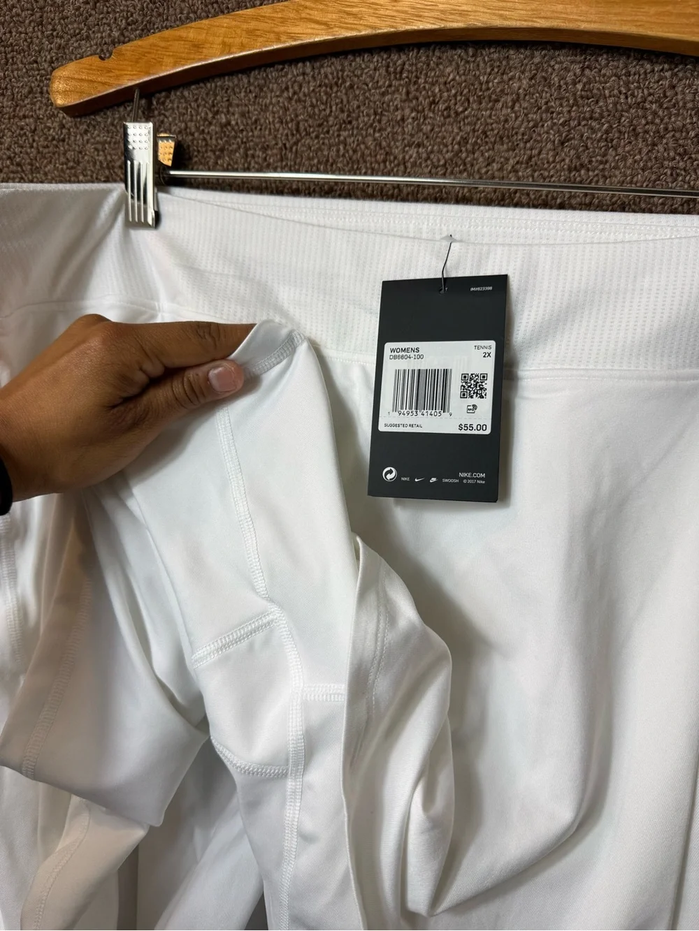 Nike Women's White Tennis Skort - Performance Dri Fit Standard Fit $55 Retail